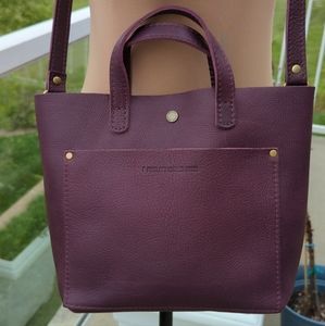 Portland leather goods mini plum cb handbag